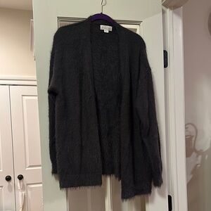 Velvet Super Soft Charcoal Gray Fuzzy Women's Sweater